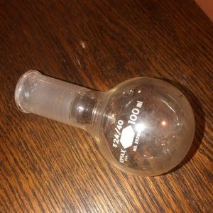 Vintage Round Bottom Boiling Flask 100ml Kimax